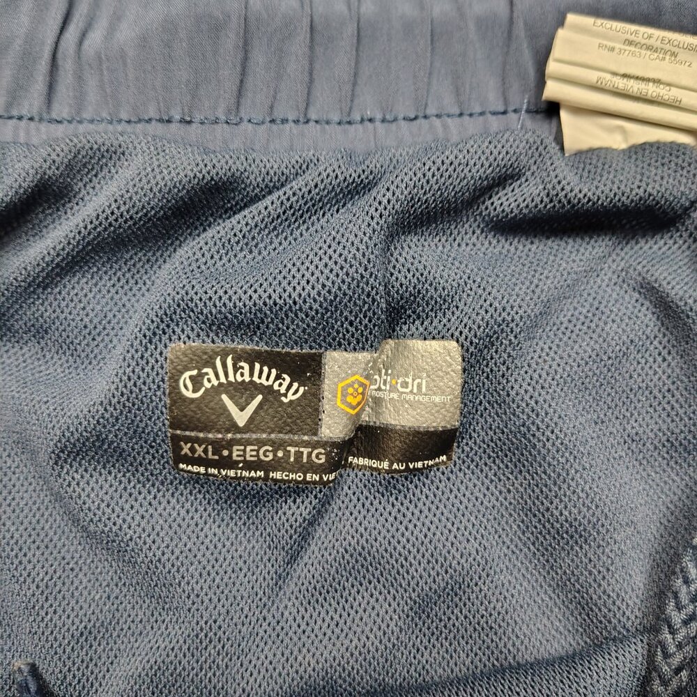 CALLAWAY Golf Shorts Men's 2XL Blue Opti-Dri Mesh Lined Lightweight Summer - Picture 3 of 8
